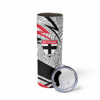 St Kilda Saints Australian Football Skinny Tumbler Superhero Mascot Art With Indigenous Pattern Art
