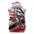 St Kilda Saints Australian Football Sleeveless Hoodie Superhero Mascot Art With Indigenous Pattern Art