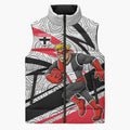 St Kilda Saints Australian Football Sleeveless Puffer Jacket Superhero Mascot Art With Indigenous Pattern Art