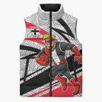 St Kilda Saints Australian Football Sleeveless Puffer Jacket Superhero Mascot Art With Indigenous Pattern Art