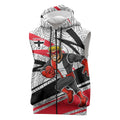 St Kilda Saints Australian Football Sleeveless Zip Hoodie Superhero Mascot Art With Indigenous Pattern Art