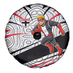 St Kilda Saints Australian Football Spare Tire Cover Superhero Mascot Art With Indigenous Pattern Art