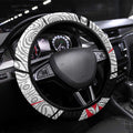 St Kilda Saints Australian Football Steering Wheel Cover Superhero Mascot Art With Indigenous Pattern Art