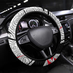 St Kilda Saints Australian Football Steering Wheel Cover Superhero Mascot Art With Indigenous Pattern Art