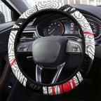 St Kilda Saints Australian Football Steering Wheel Cover Superhero Mascot Art With Indigenous Pattern Art