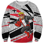 St Kilda Saints Australian Football Sweatshirt Superhero Mascot Art With Indigenous Pattern Art