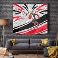 St Kilda Saints Australian Football Tapestry Superhero Mascot Art With Indigenous Pattern Art