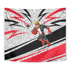 St Kilda Saints Australian Football Tapestry Superhero Mascot Art With Indigenous Pattern Art