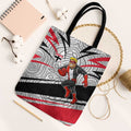 St Kilda Saints Australian Football Tote Bag Superhero Mascot Art With Indigenous Pattern Art