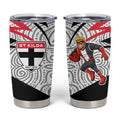 St Kilda Saints Australian Football Tumbler Cup Superhero Mascot Art With Indigenous Pattern Art