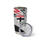 St Kilda Saints Australian Football Tumbler Cup Superhero Mascot Art With Indigenous Pattern Art