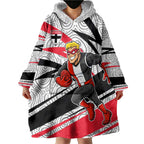 St Kilda Saints Australian Football Wearable Blanket Hoodie Superhero Mascot Art With Indigenous Pattern Art