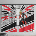 St Kilda Saints Australian Football Window Curtain Superhero Mascot Art With Indigenous Pattern Art