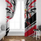 St Kilda Saints Australian Football Window Curtain Superhero Mascot Art With Indigenous Pattern Art
