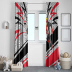 St Kilda Saints Australian Football Window Curtain Superhero Mascot Art With Indigenous Pattern Art
