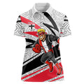 St Kilda Saints Australian Football Women Polo Shirt Superhero Mascot Art With Indigenous Pattern Art