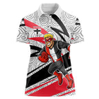 St Kilda Saints Australian Football Women Polo Shirt Superhero Mascot Art With Indigenous Pattern Art