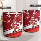 Sydney Swans Australian Football Laundry Basket Swans Mascot Art With Indigenous Pattern Art