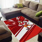 Sydney Swans Australian Football Area Rug Swans Mascot Art With Indigenous Pattern Art