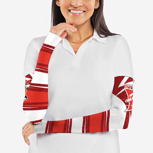 Sydney Swans Australian Football Arm Sleeves Swans Mascot Art With Indigenous Pattern Art