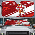 Sydney Swans Australian Football Auto Sun Shade Swans Mascot Art With Indigenous Pattern Art
