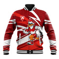 Sydney Swans Australian Football Baseball Jacket Swans Mascot Art With Indigenous Pattern Art