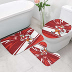 Sydney Swans Australian Football Bathroom Set Swans Mascot Art With Indigenous Pattern Art