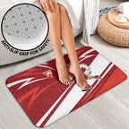 Sydney Swans Australian Football Bathroom Set Swans Mascot Art With Indigenous Pattern Art