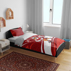 Sydney Swans Australian Football Bedding Set Swans Mascot Art With Indigenous Pattern Art
