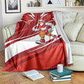 Sydney Swans Australian Football Blanket Swans Mascot Art With Indigenous Pattern Art