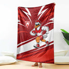Sydney Swans Australian Football Blanket Swans Mascot Art With Indigenous Pattern Art