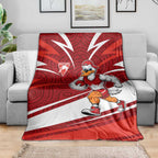 Sydney Swans Australian Football Blanket Swans Mascot Art With Indigenous Pattern Art