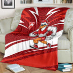 Sydney Swans Australian Football Blanket Swans Mascot Art With Indigenous Pattern Art