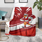 Sydney Swans Australian Football Blanket Swans Mascot Art With Indigenous Pattern Art