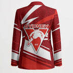 Sydney Swans Australian Football Blazer Swans Mascot Art With Indigenous Pattern Art
