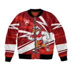 Sydney Swans Australian Football Bomber Jacket Swans Mascot Art With Indigenous Pattern Art