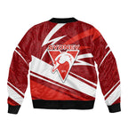 Sydney Swans Australian Football Bomber Jacket Swans Mascot Art With Indigenous Pattern Art