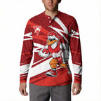 Sydney Swans Australian Football Button Sweatshirt Swans Mascot Art With Indigenous Pattern Art