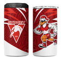 Sydney Swans Australian Football 4 in 1 Can Cooler Tumbler Swans Mascot Art With Indigenous Pattern Art