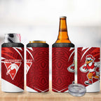 Sydney Swans Australian Football 4 in 1 Can Cooler Tumbler Swans Mascot Art With Indigenous Pattern Art