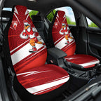 Sydney Swans Australian Football Car Seat Cover Swans Mascot Art With Indigenous Pattern Art