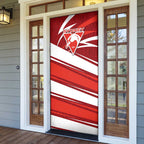 Sydney Swans Australian Football Door Cover Swans Mascot Art With Indigenous Pattern Art