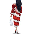 Sydney Swans Australian Football Family Matching Off The Shoulder Long Sleeve Dress and Hawaiian Shirt Swans Mascot Art With Indigenous Pattern Art