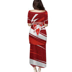 Sydney Swans Australian Football Family Matching Puletasi and Hawaiian Shirt Swans Mascot Art With Indigenous Pattern Art