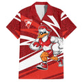 Sydney Swans Australian Football Hawaiian Shirt Swans Mascot Art With Indigenous Pattern Art