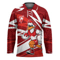 Sydney Swans Australian Football Hockey Jersey Swans Mascot Art With Indigenous Pattern Art