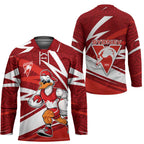 Sydney Swans Australian Football Hockey Jersey Swans Mascot Art With Indigenous Pattern Art