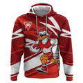 Sydney Swans Australian Football Hoodie Swans Mascot Art With Indigenous Pattern Art