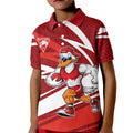 Sydney Swans Australian Football Kid Polo Shirt Swans Mascot Art With Indigenous Pattern Art