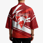 Sydney Swans Australian Football Kimono Swans Mascot Art With Indigenous Pattern Art